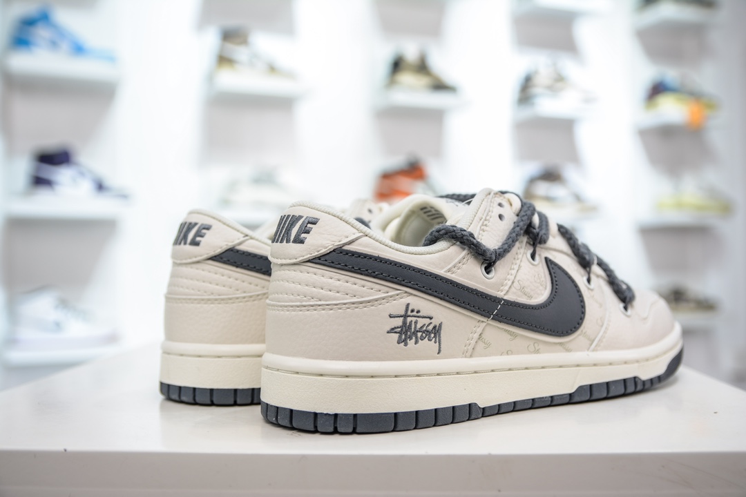 300 Nike SB Dunk Low“斯图西联名——米白灰” 周年高端定制  FC1688-140