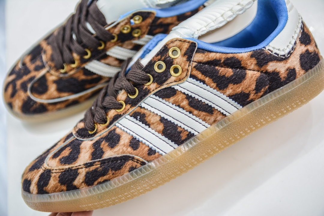 YH pure original notitle xadidas originals Samba long tongue leopard horse hair IE0578