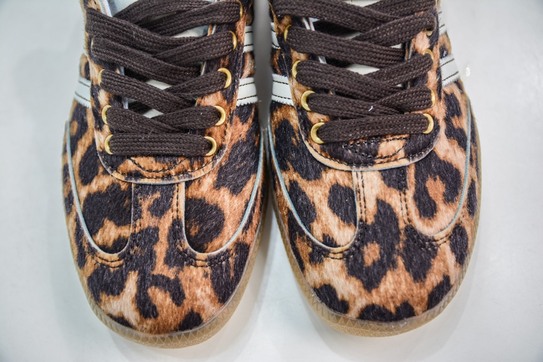 YH pure original notitle xadidas originals Samba long tongue leopard horse hair IE0578