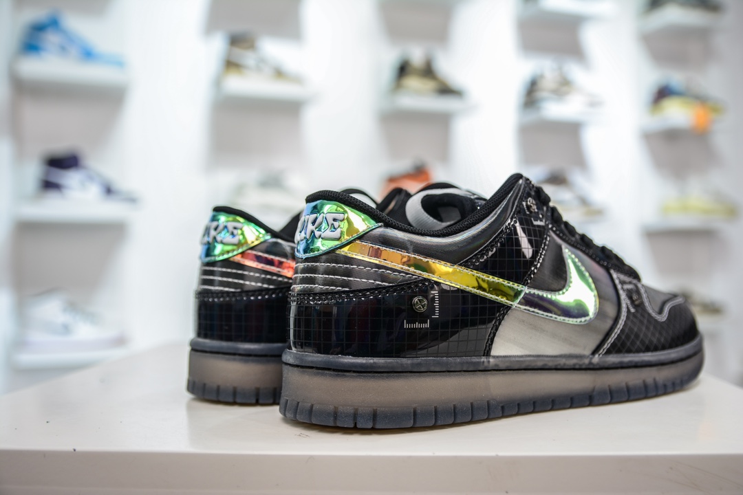 Pure original Nike Dunk Low 'Hyperflat' black, gray and yellow FV3617-001