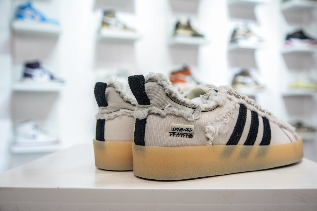 Song For The Mute x Adidas Originals Campus 80S latest joint retro destruction craft canvas shoes ID4818