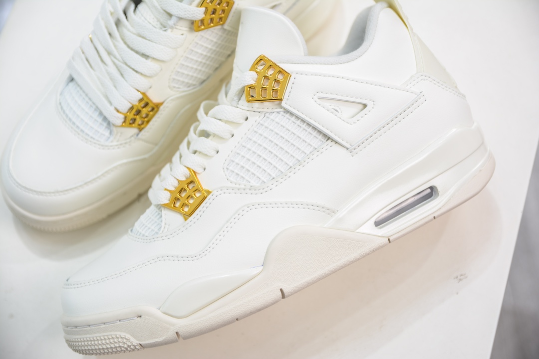 260 原装 Jordan Air Jordan 4 Retro "Sail" 耐磨透气 中帮复古篮球鞋 AQ9129-170