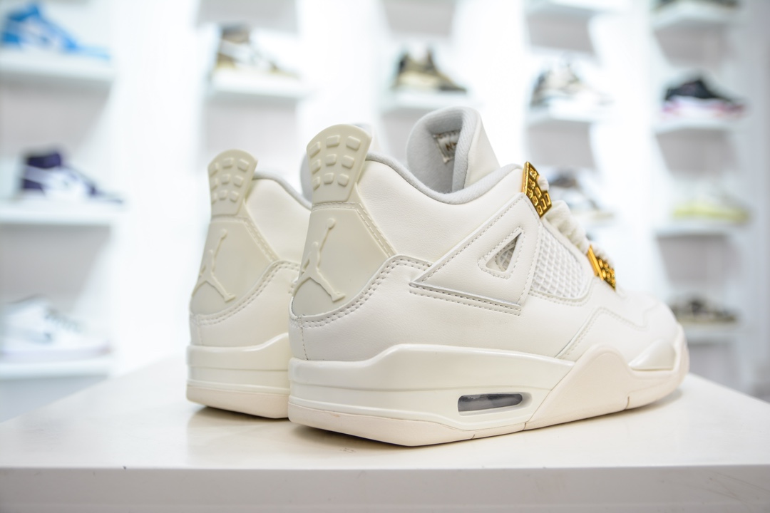 260 原装 Jordan Air Jordan 4 Retro "Sail" 耐磨透气 中帮复古篮球鞋 AQ9129-170