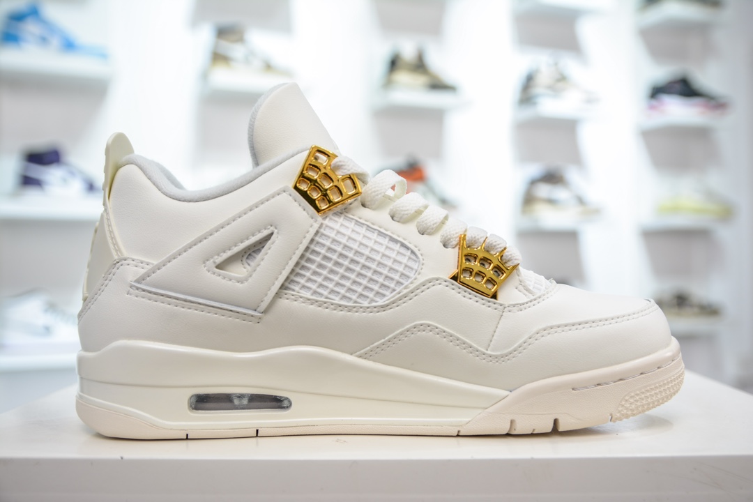 260 原装 Jordan Air Jordan 4 Retro "Sail" 耐磨透气 中帮复古篮球鞋 AQ9129-170