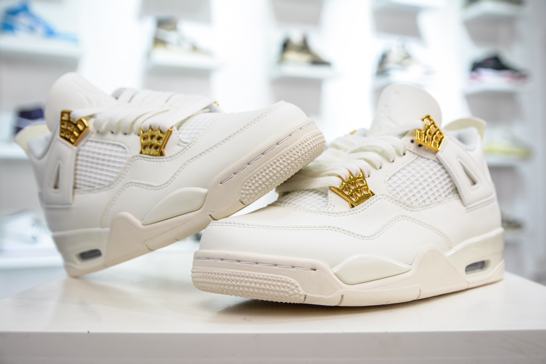 260 原装 Jordan Air Jordan 4 Retro "Sail" 耐磨透气 中帮复古篮球鞋 AQ9129-170