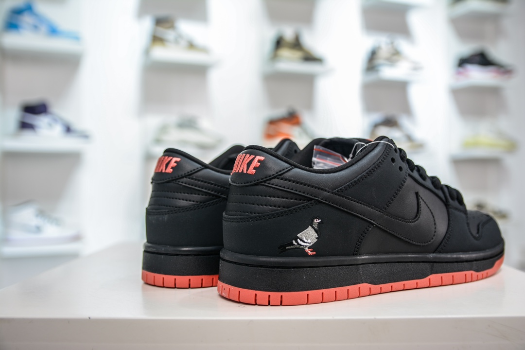 210 外贸版 Nike Dunk SB Low Black Pigeon 牛皮 轻便防滑低帮 883232-008