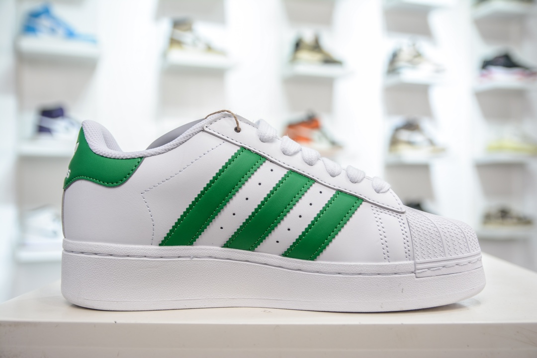 CS Pure Original Adidas Originals Superstar XLG Shell Head White Green IF8069