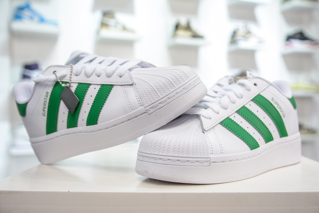 CS Pure Original Adidas Originals Superstar XLG Shell Head White Green IF8069