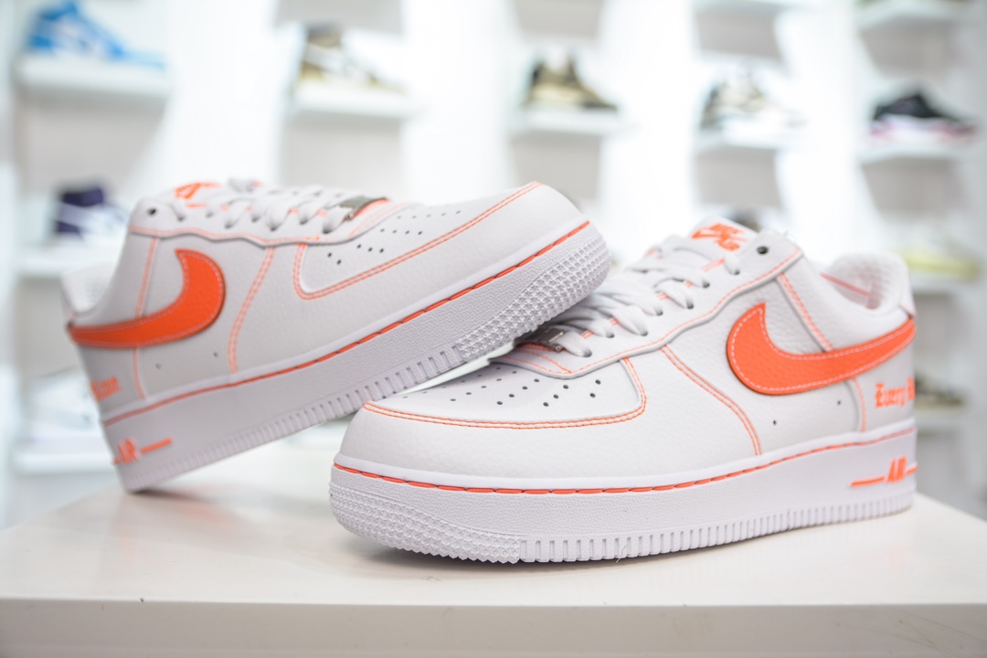 280 新G版纯原 VLONE x Nike  Air Force 1 Low 空军一号低帮板鞋 联名白橙 AA5360-100