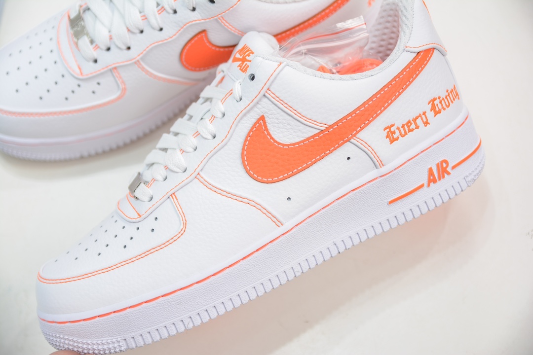 280 新G版纯原 VLONE x Nike  Air Force 1 Low 空军一号低帮板鞋 联名白橙 AA5360-100