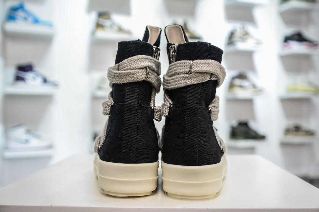 480 纯原 Rick Owens Drkshdw 瑞克·欧文斯尼龙罗缎高帮时尚运动板鞋