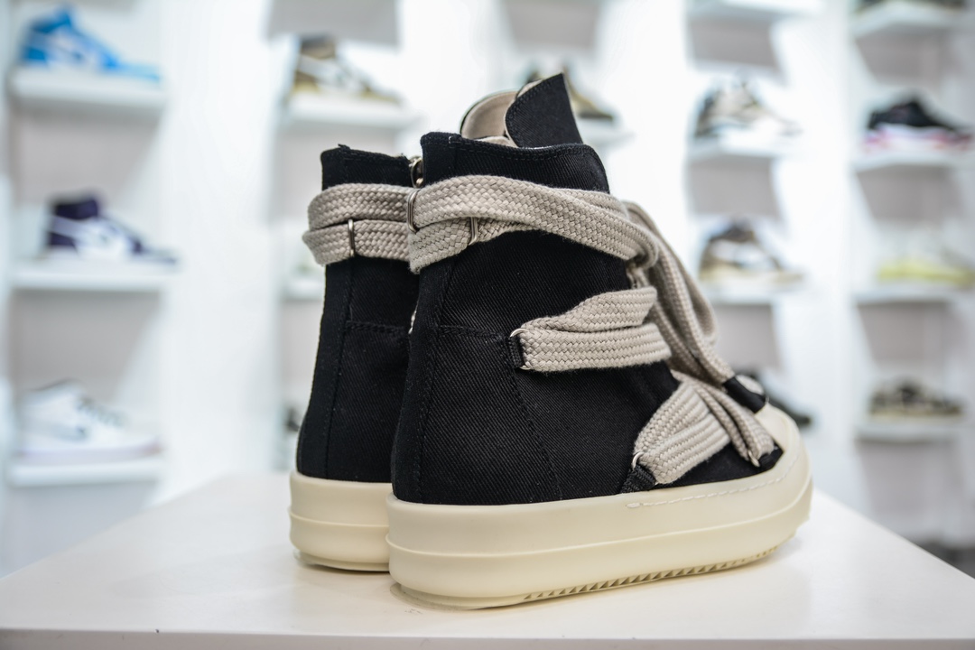 480 纯原 Rick Owens Drkshdw 瑞克·欧文斯尼龙罗缎高帮时尚运动板鞋