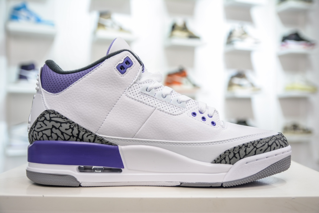 280 PB纯原 Jordan Air Jordan 3 retro "dark iris" 复古篮球鞋  CT8532-105