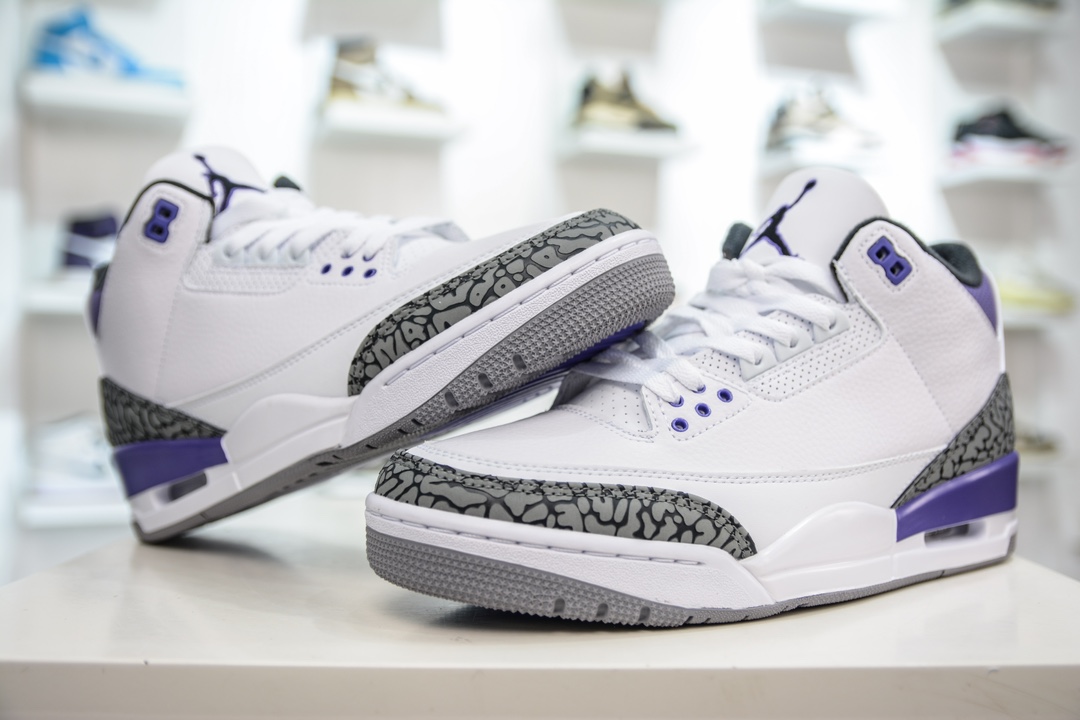 280 PB纯原 Jordan Air Jordan 3 retro "dark iris" 复古篮球鞋  CT8532-105