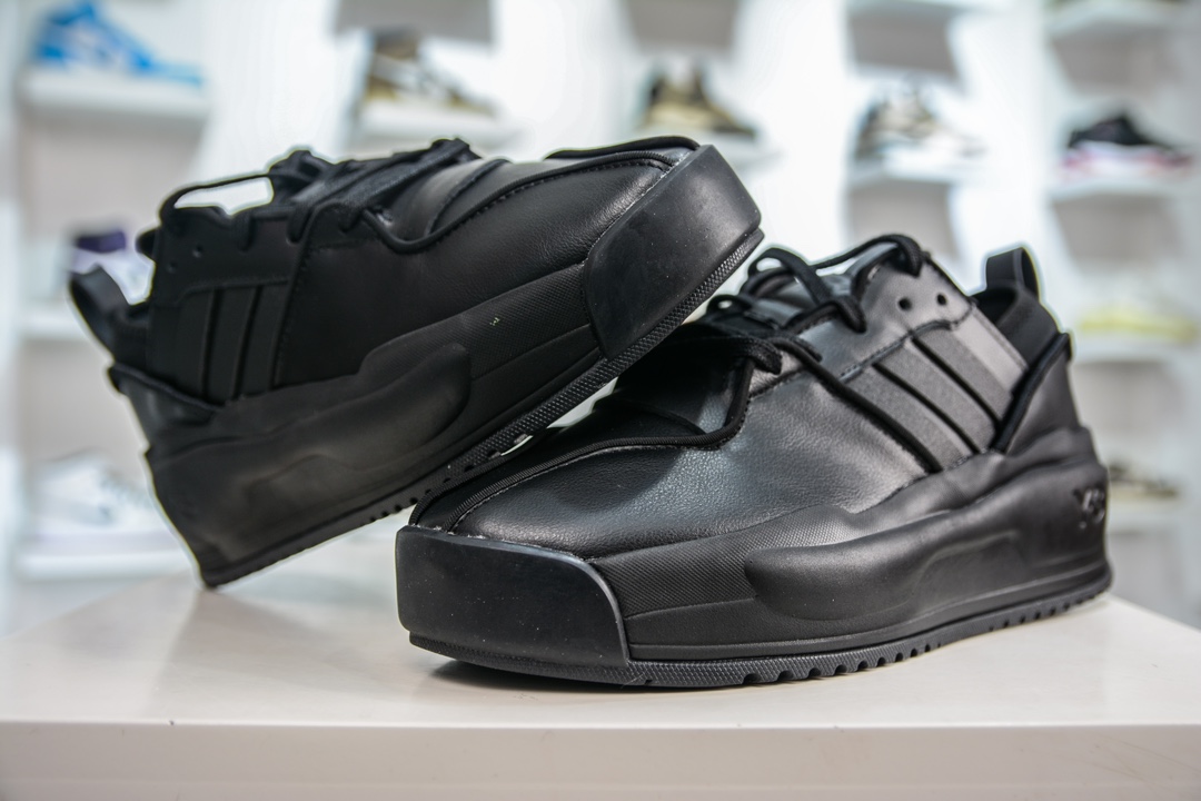 Y-3 Rivalry leather low-top fashion thick-soled height-enhancing sneakers FZ6397