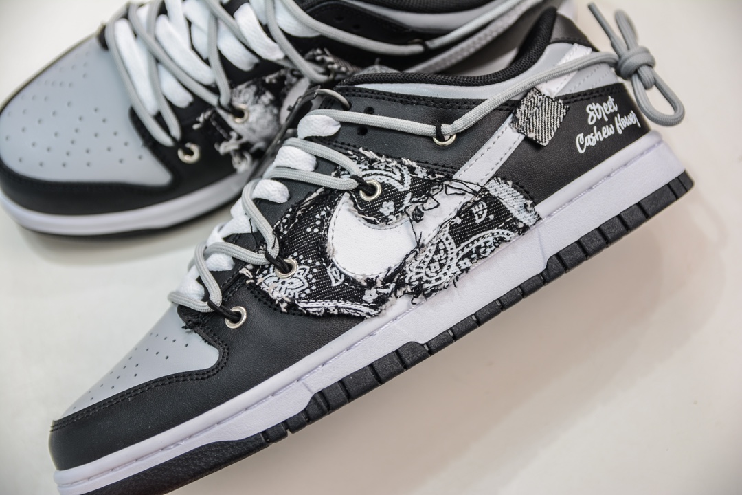 Nike Dunk Low 缝牛仔布 黑灰白 DV0831-002