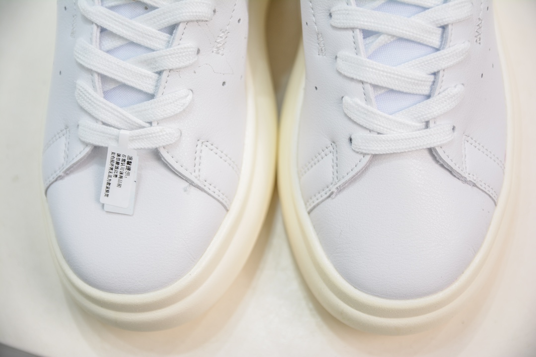 200 AD Originals Stan Smith PF”White Green”史密斯面包版系列低帮板鞋“皮革白绿尾” ID2786