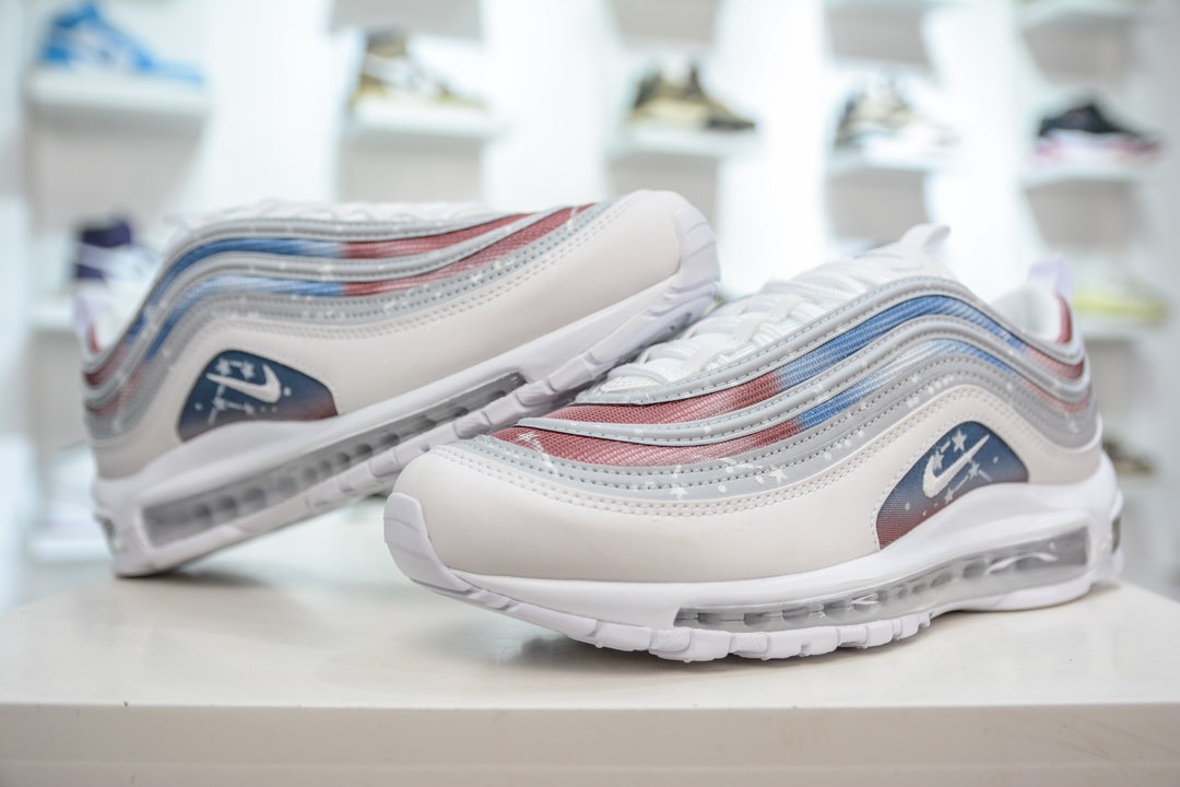 NikeAirMax97星辰大海白蓝渐变复古气垫跑鞋市面最高品质拆解原鞋开发打造全市场最强版本银子弹原厂