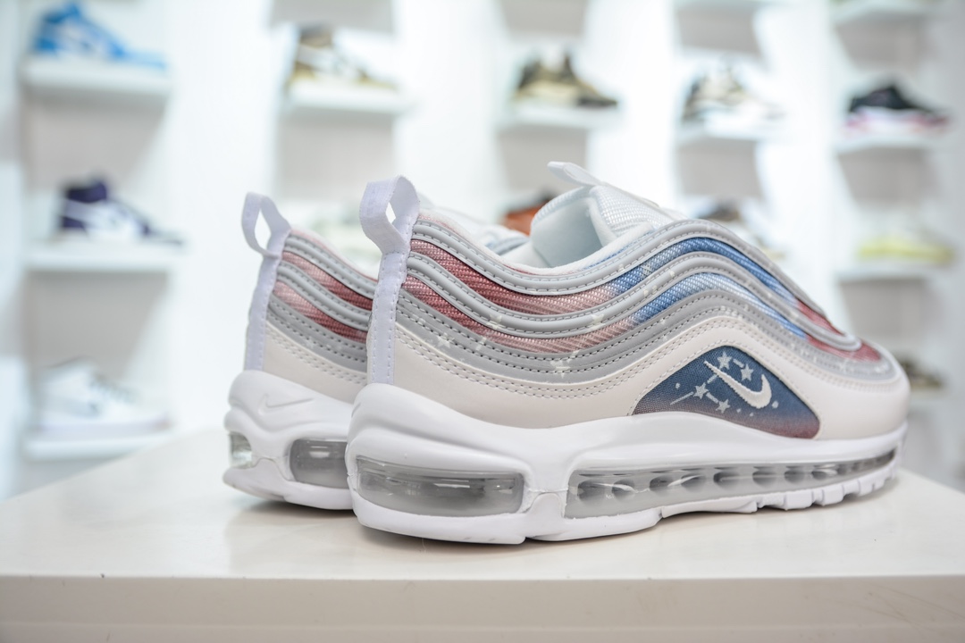 NikeAirMax97星辰大海白蓝渐变复古气垫跑鞋市面最高品质拆解原鞋开发打造全市场最强版本银子弹原厂