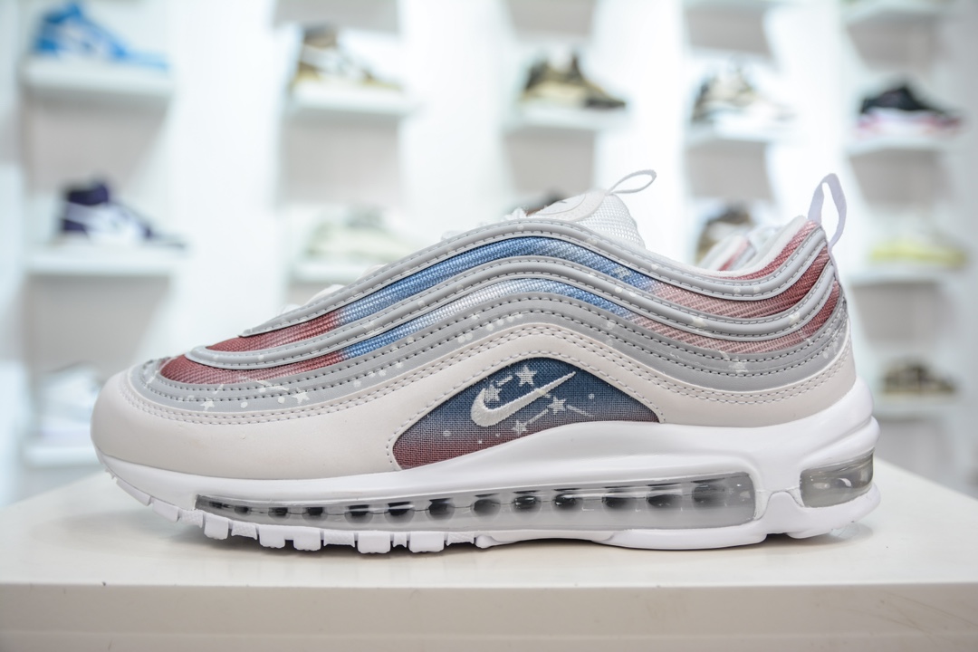 NikeAirMax97星辰大海白蓝渐变复古气垫跑鞋市面最高品质拆解原鞋开发打造全市场最强版本银子弹原厂