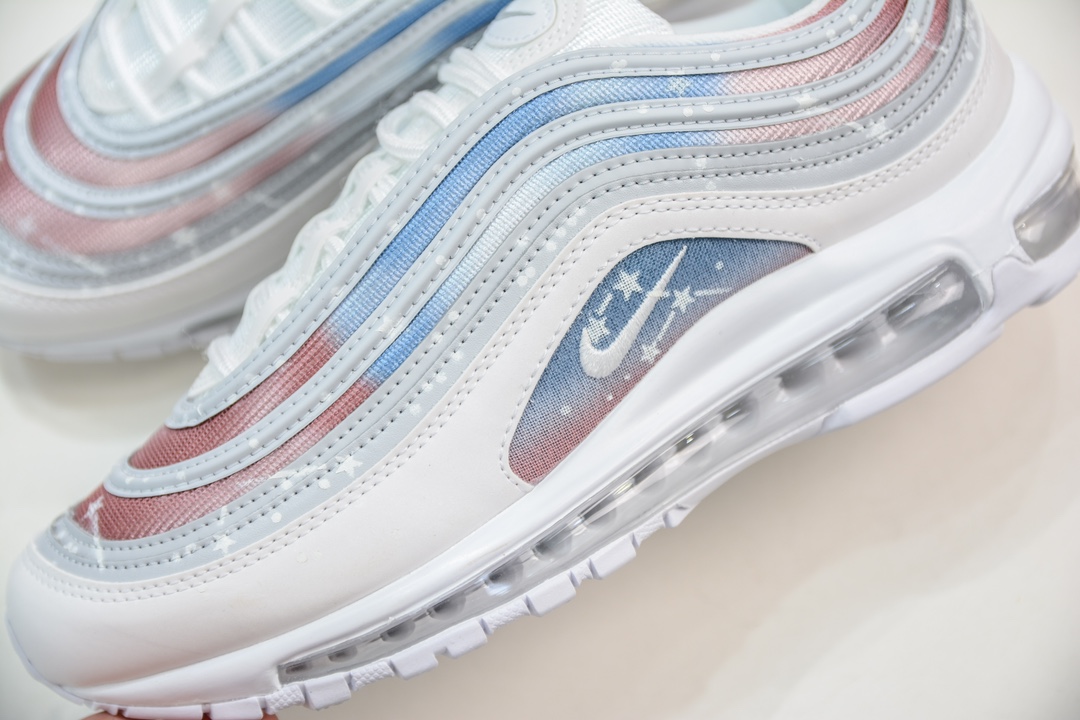 NikeAirMax97星辰大海白蓝渐变复古气垫跑鞋市面最高品质拆解原鞋开发打造全市场最强版本银子弹原厂