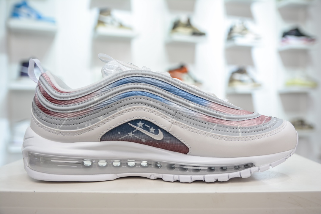 NikeAirMax97星辰大海白蓝渐变复古气垫跑鞋市面最高品质拆解原鞋开发打造全市场最强版本银子弹原厂