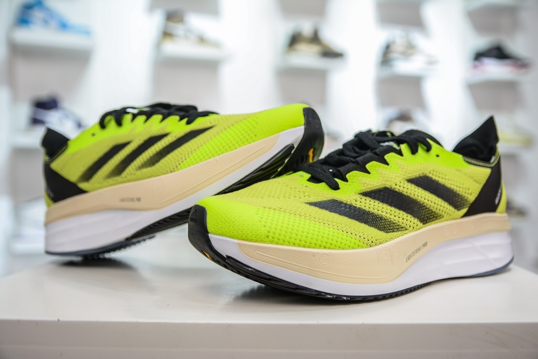 200 AD Adizero Boston 11 夏季透气网眼竞速跑鞋 HP9705