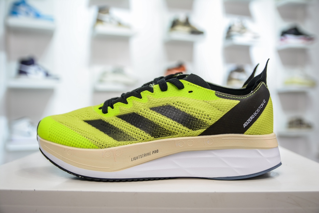 200 AD Adizero Boston 11 夏季透气网眼竞速跑鞋 HP9705