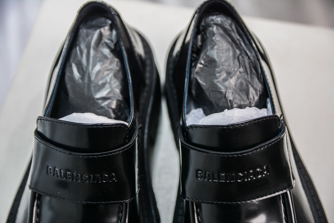 480 Balenciaga Trooper 巴黎世家时尚系带牛皮厚底德比鞋