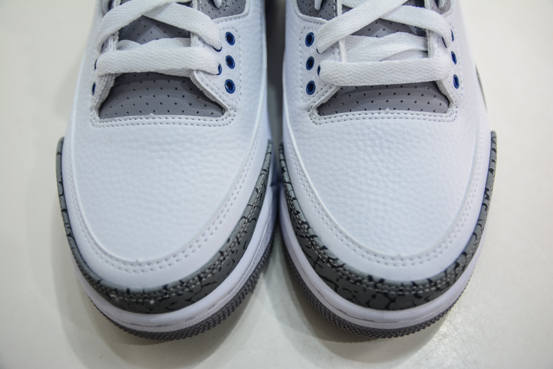 290 神版 Jordan Air Jordan 3 "Midnight Navy" 皮革 耐磨透气 中帮 复古篮球鞋  CT8532-140