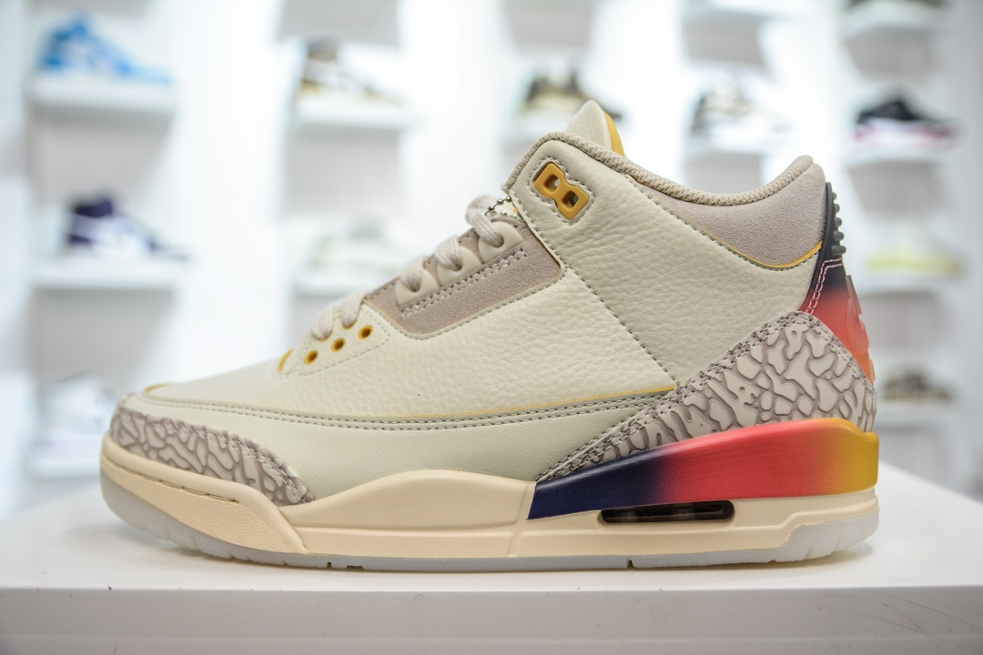 360 神版 J Balvin x Jordan Air Jordan 3 Retro SP “Medellin Sunset”皮革 日落  FN0344-901