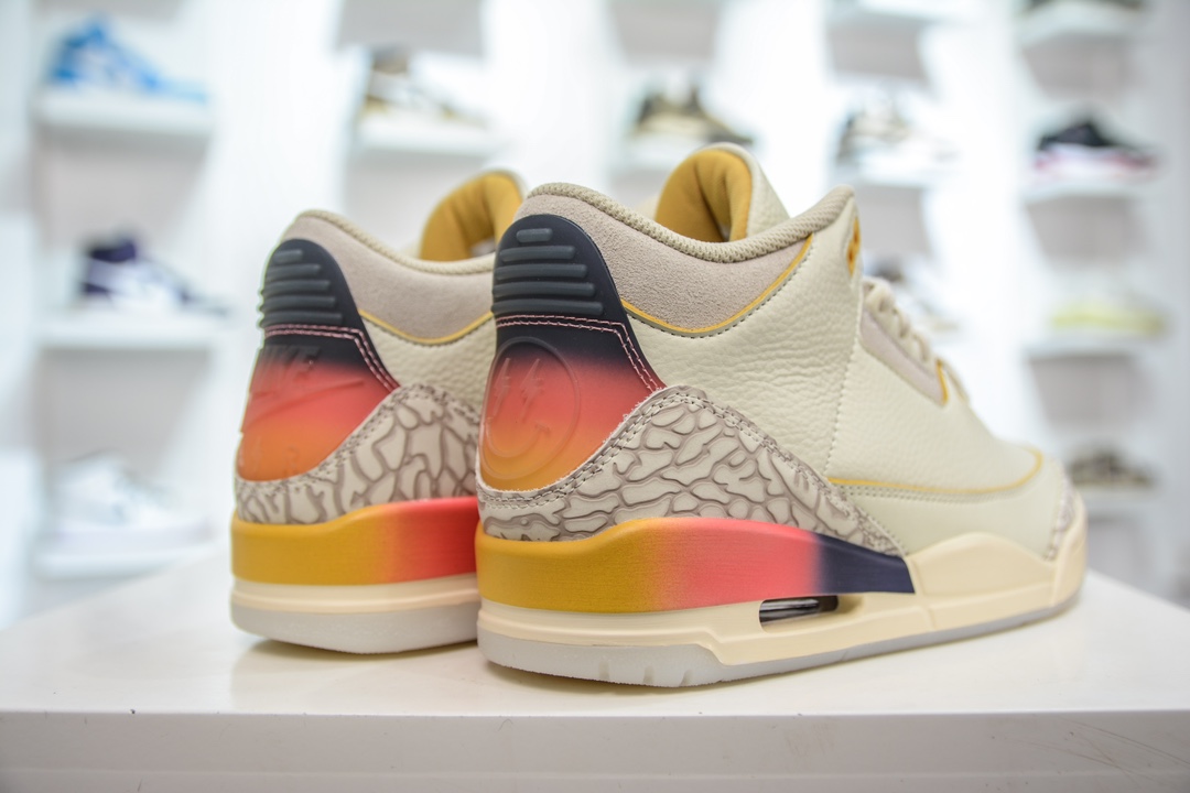 360 神版 J Balvin x Jordan Air Jordan 3 Retro SP "Medellin Sunset"皮革 日落  FN0344-901