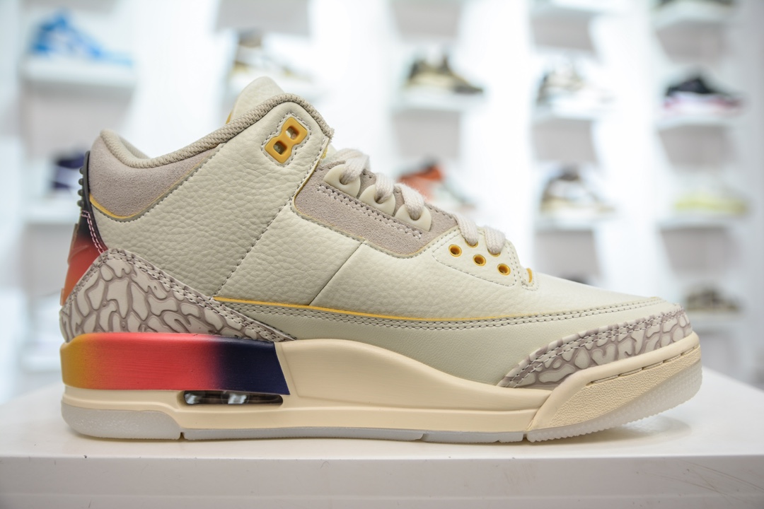 360 神版 J Balvin x Jordan Air Jordan 3 Retro SP "Medellin Sunset"皮革 日落  FN0344-901