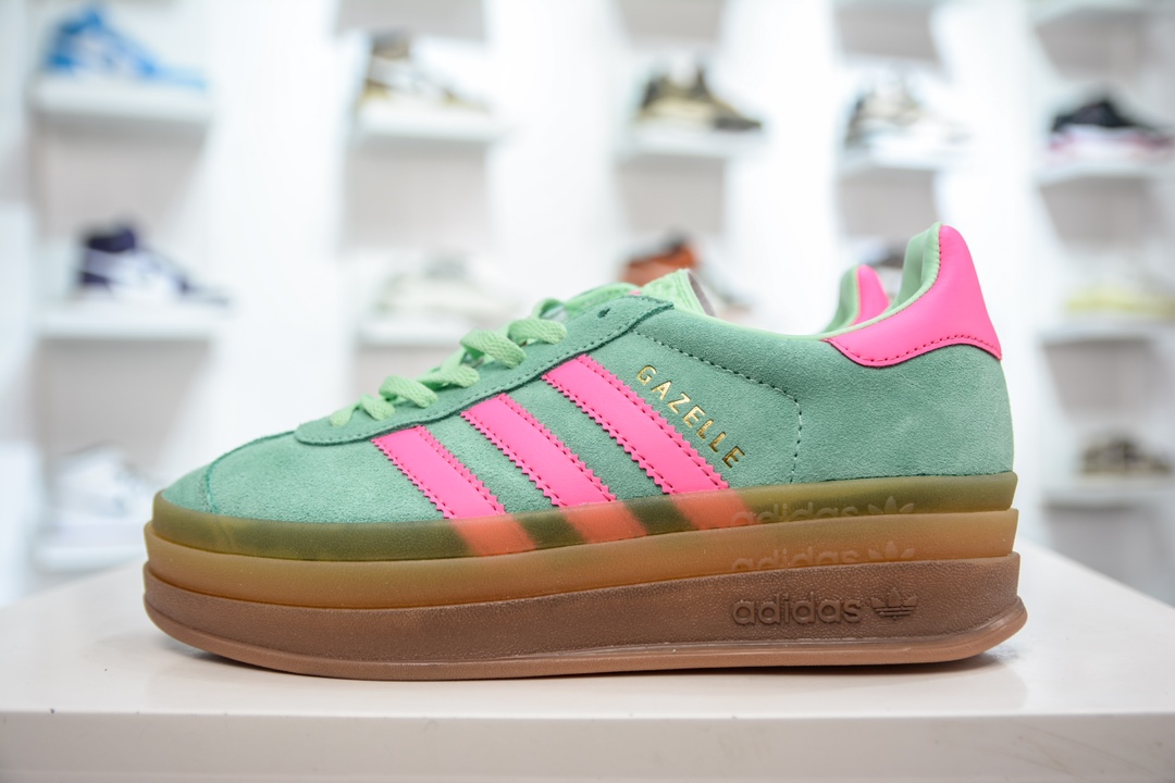 170 Ad Originals Gazelle Bold  三叶草厚底休闲防滑耐磨低帮板鞋  H06125