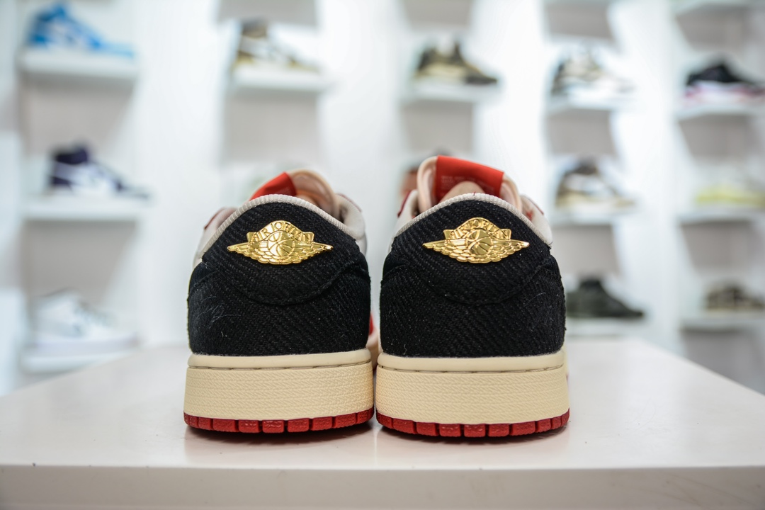 220 Trophy Room x Air Jordan AJ1 Low 低帮 乔丹之子联名白黑红 FN0432-100