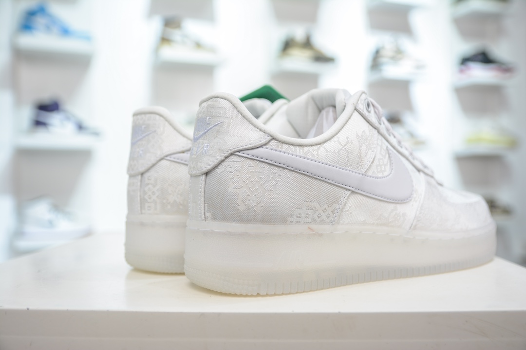 240 Clot x Nike Air Force 1 Premium 白丝绸 AO9286-100