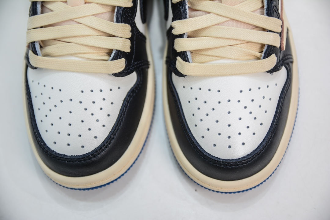 240 Q版纯原 Travis Scott x Air Jordan AJ1 Low OG TS联名倒钩低帮中童童鞋四色 DM7866-140