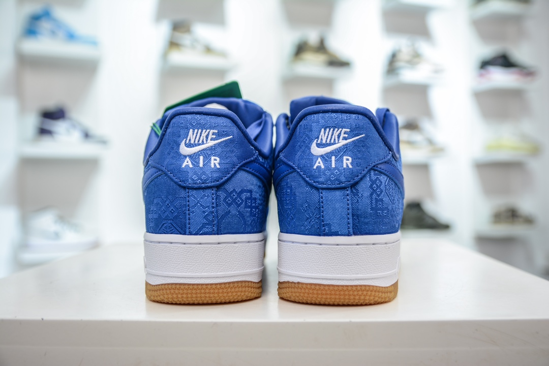 240  Clot x Nike Air Force 1 Premium 蓝丝绸 CJ5290-400