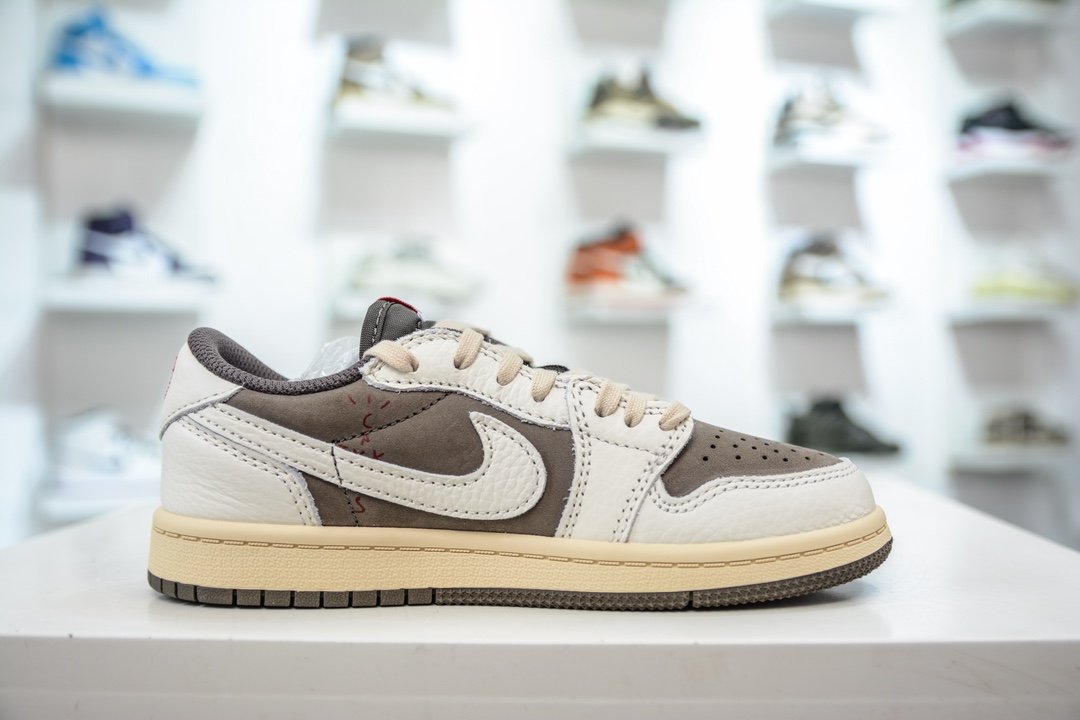 240 Q版纯原 Travis Scott x Air Jordan AJ1 Low OG TS联名倒钩低帮 DO5442-162