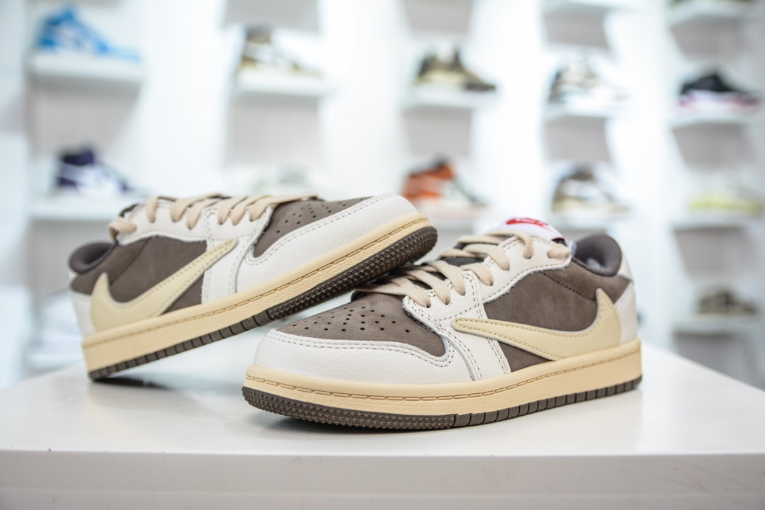 240 Q版纯原 Travis Scott x Air Jordan AJ1 Low OG TS联名倒钩低帮 DO5442-162