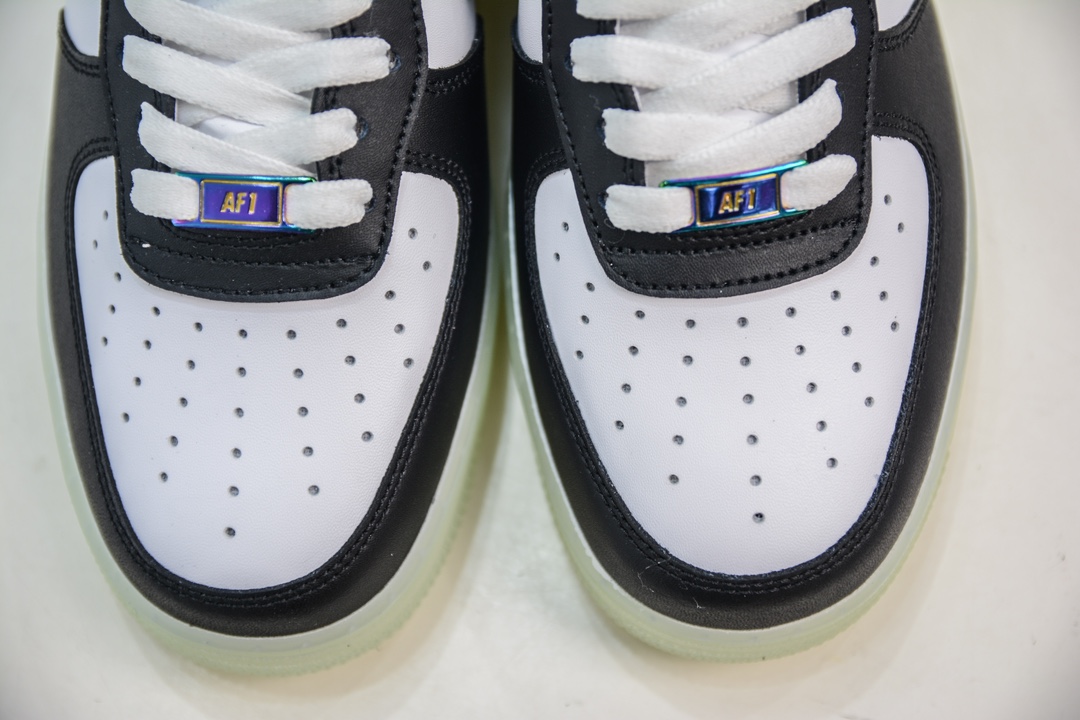 220 HY版纯原 Nike Air Force 1 Low 07 黑白镭射勾 FZ5529-103