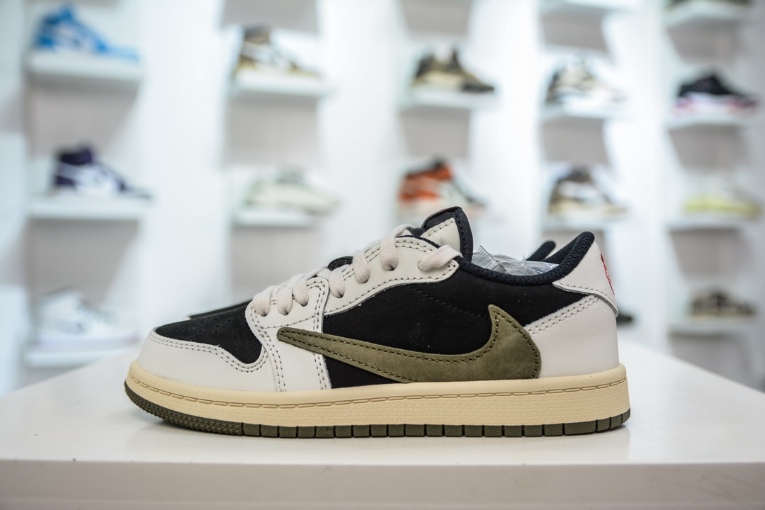 240 Q版纯原 Travis Scott x Air Jordan AJ1 Low OG TS联名倒钩低帮 DZ5909-106