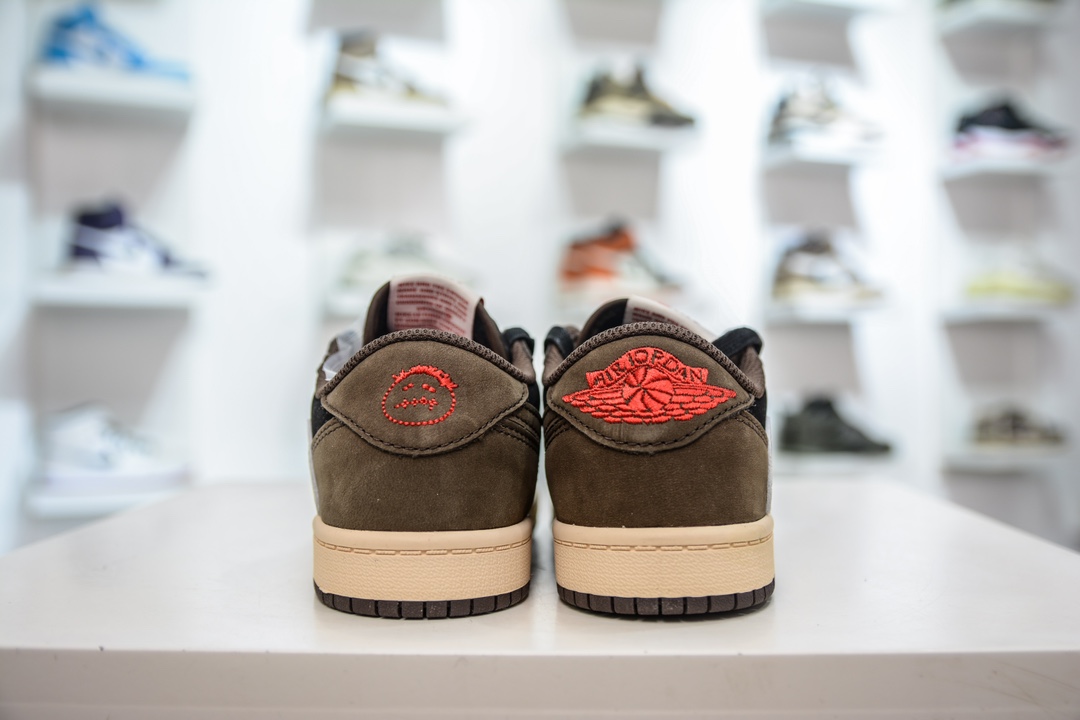 240 Q版纯原 Travis Scott x Air Jordan AJ1 Low OG TS联名倒钩低帮中童童鞋四色  CQ4277-001