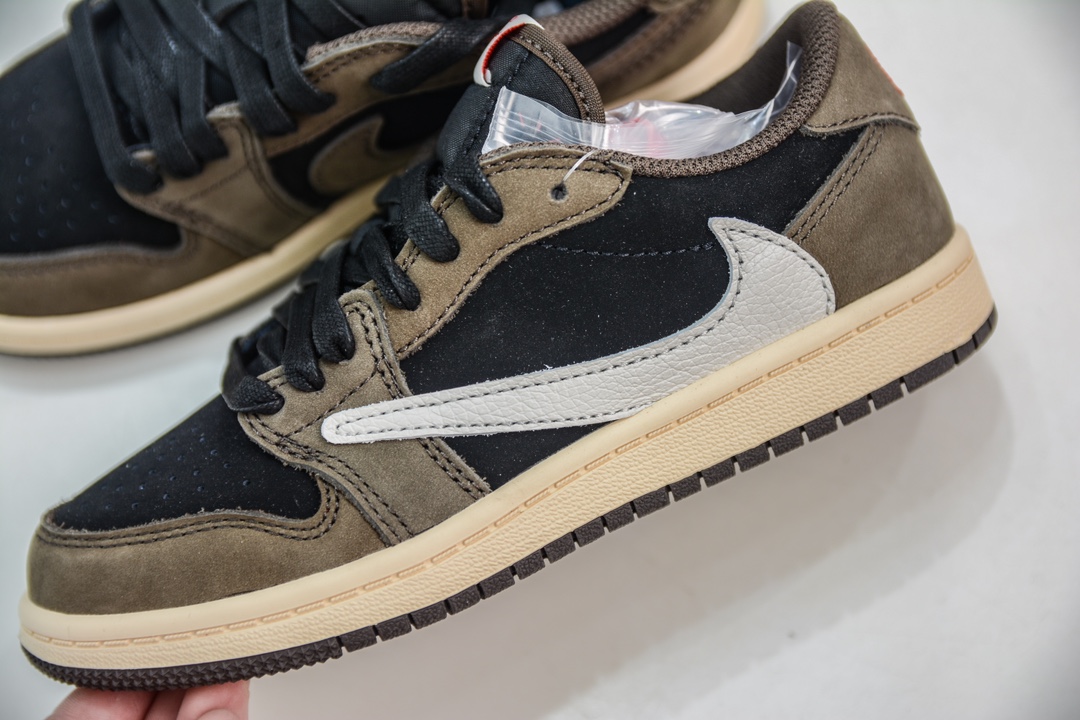 240 Q版纯原 Travis Scott x Air Jordan AJ1 Low OG TS联名倒钩低帮中童童鞋四色  CQ4277-001