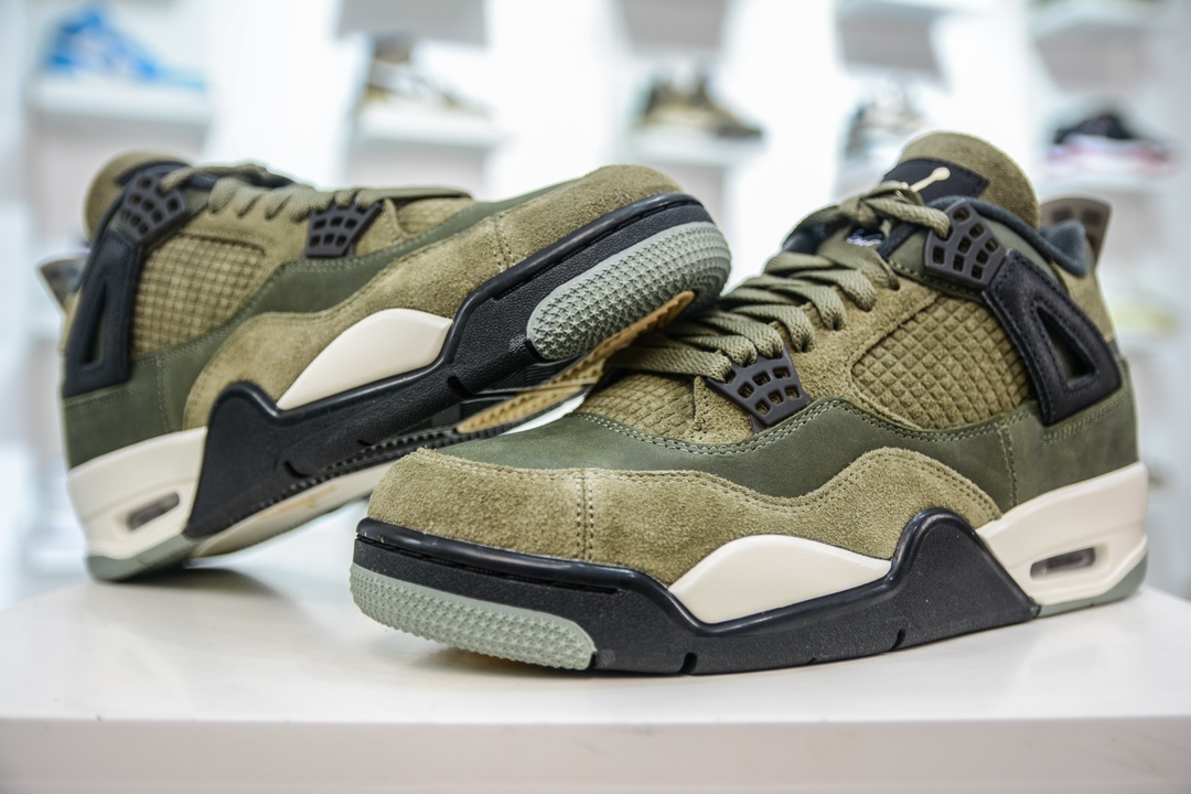 500 GX版纯原 Air Jordan 4 "Olive" AJ4 军绿色FB9927-200