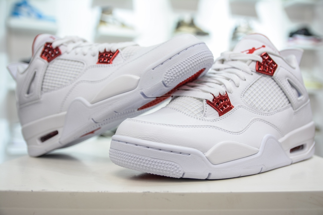 500 GX版纯原 Air Jordan 4 white university red AJ4 白红 CT8527-112