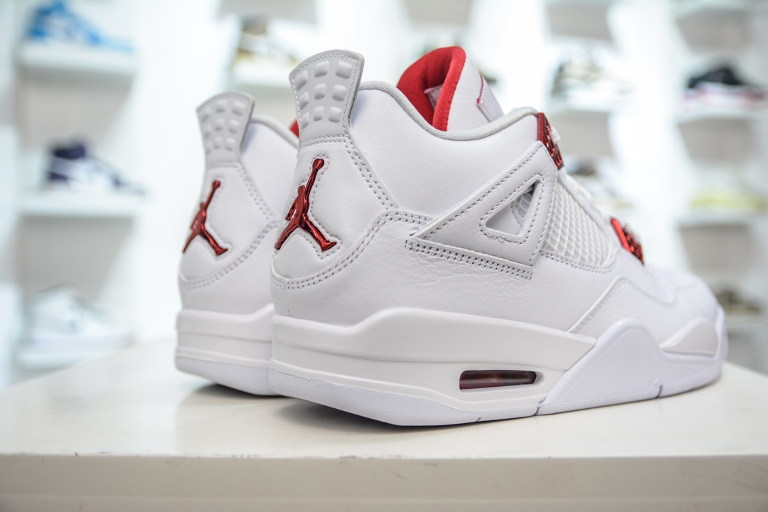 500 GX版纯原 Air Jordan 4 white university red AJ4 白红 CT8527-112