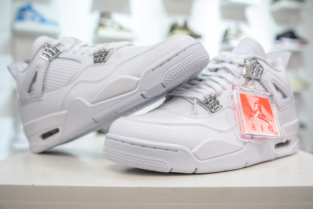 500 GX版纯原 Air Jordan 4 retro Pure Money 纯白 AJ4 白猫 308497-100