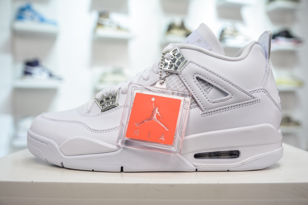 500 GX版纯原 Air Jordan 4 retro Pure Money 纯白 AJ4 白猫 308497-100