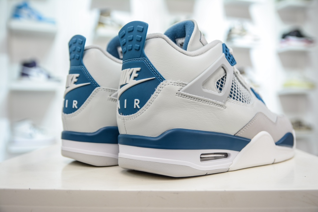 500 GX版纯原 Air Jordan 4 "Military Blue" AJ4 白蓝  FV5029-141